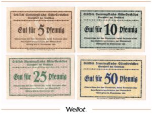 5-10-25-50 Пфеннигов 1922 Германия Гродкув UNC-